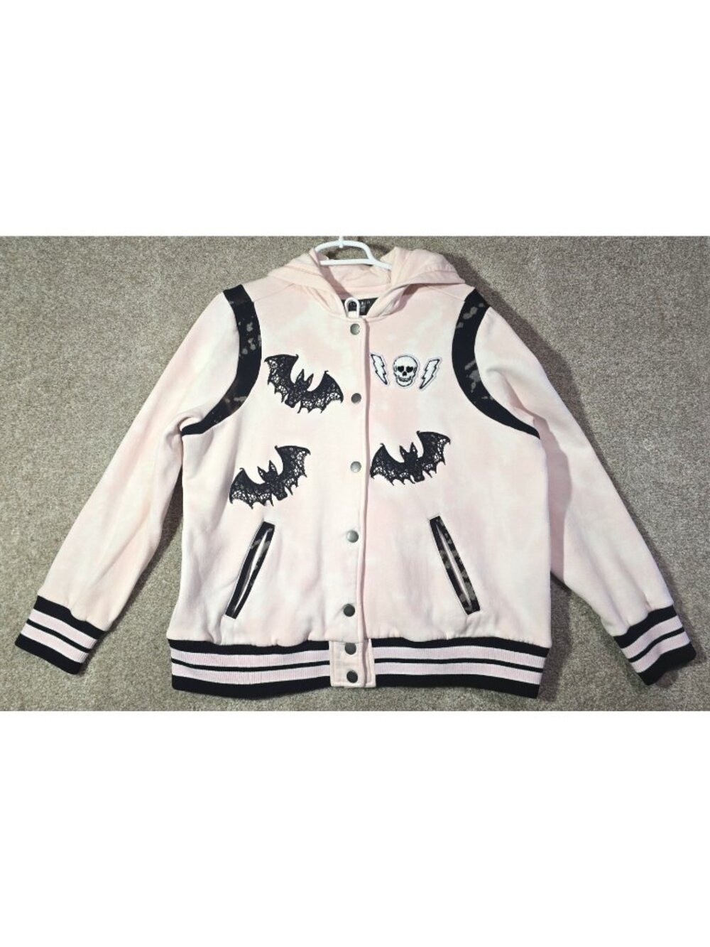 OOAK Upcycled Torrid 1 Jacket Kawaii Pastel Goth Hooded Whimsigoth Plus Size 14